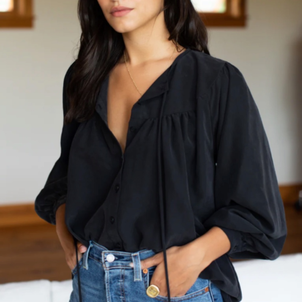 Emerson Fry Poet Blouse - Black